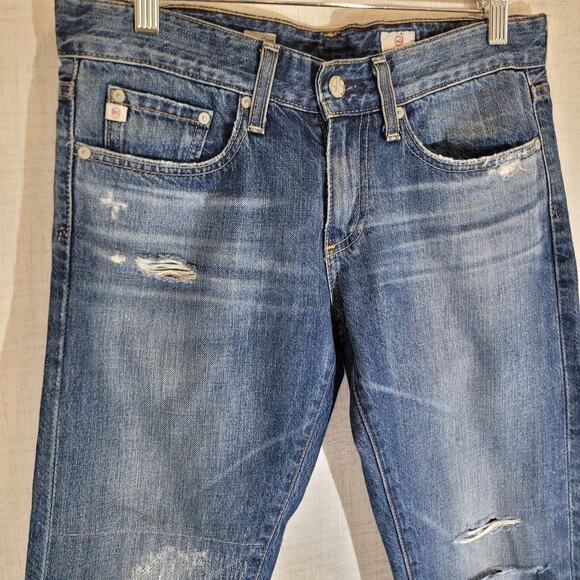 Adriano Goldschmied Jeans Womens 26 Piper Slouchy Slim Crop Stitch Selvedge Pant - Picture 2 of 14